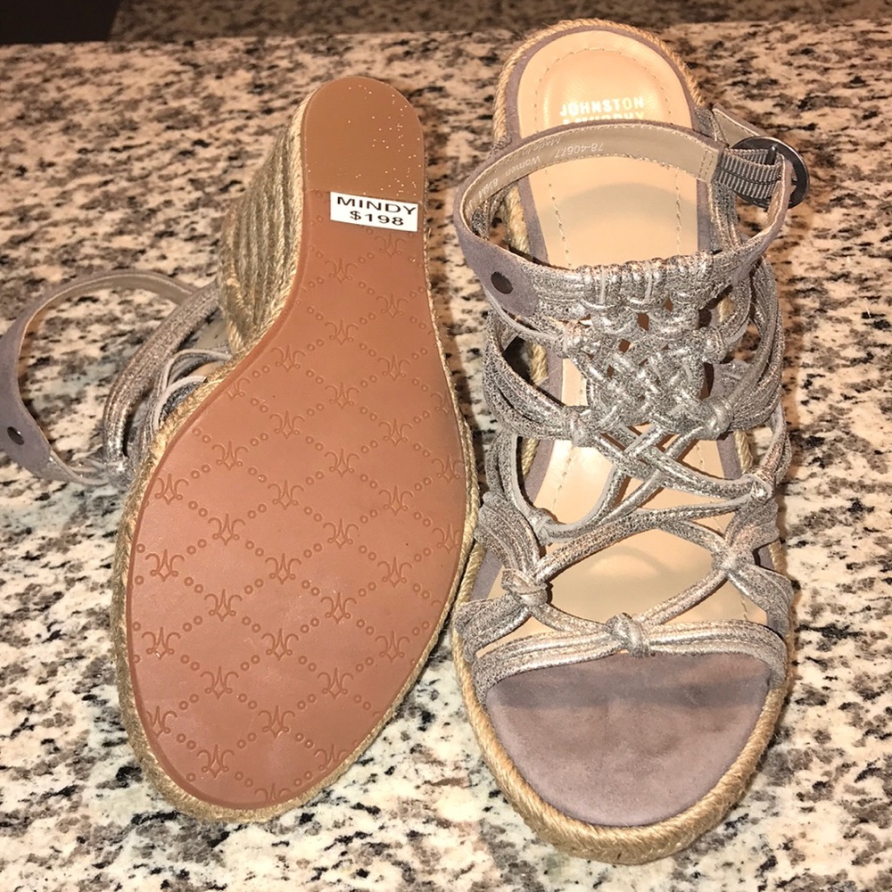 Johnston&Murphy Mindy Braided Ankle-Strap Wedge